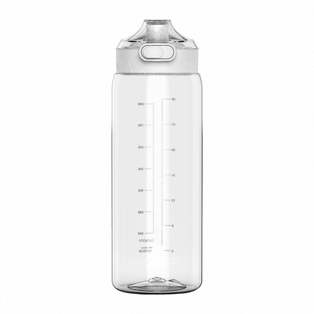 法國SANTECO-Ibiza Tritan冷水瓶1000ml 牛奶白(水量刻度)